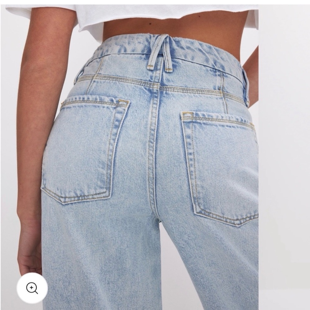 Good American 90’s relaxed Light Blue  Jeans 2/26 - Picture 3 of 6